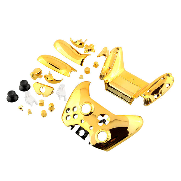 New Wireless Game Controller Shell Housing Chrome Gold Repair Parts For Microsoft For Xbox One Replacement