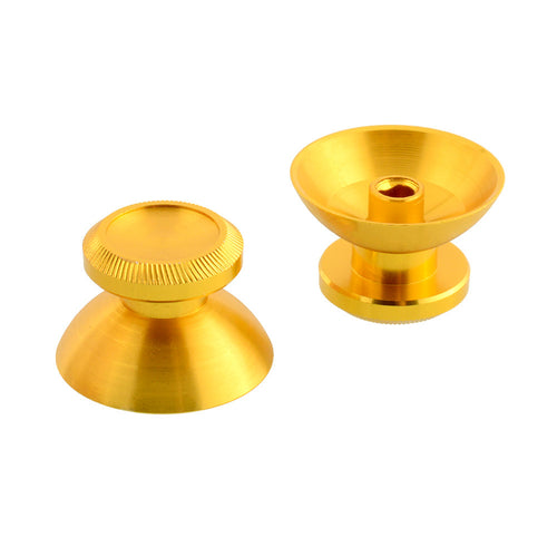 2016 New 2pcs Gold Aluminum Thumbstick For Microsoft XBox One For Sony PS4 Controller Video Games Accessories