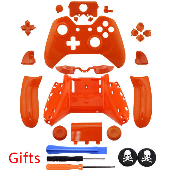 for XBOX ONE Wireless Controller New Orange ABS polishing Custom Full Housing Shell Cover Case With 3.5 mm headset jack Version