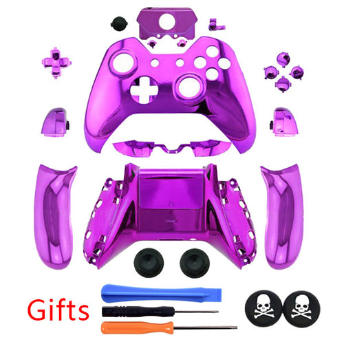 New version Purple Plating Replacement Top Bottom Shell Case With 3.5 mm headsets jack Version for XBOX ONE Wireless Controller