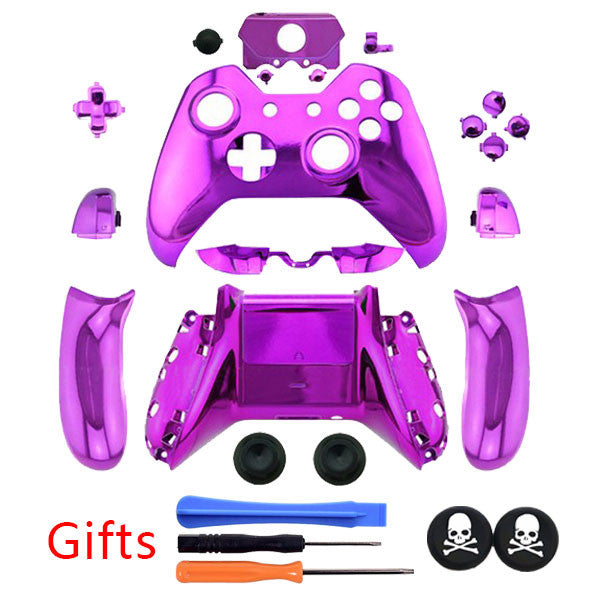 New version Purple Plating Replacement Top Bottom Shell Case With 3.5 mm headsets jack Version for XBOX ONE Wireless Controller