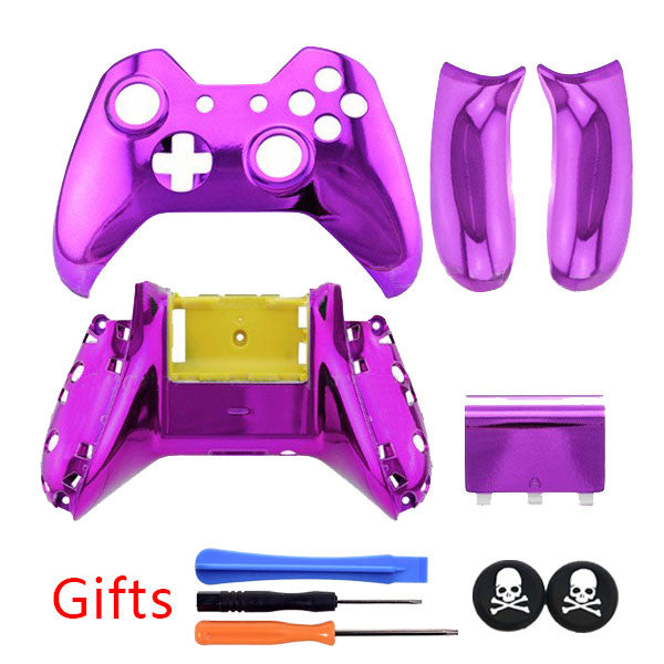 New version Purple Plating Replacement Top Bottom Shell Case With 3.5 mm headsets jack Version for XBOX ONE Wireless Controller