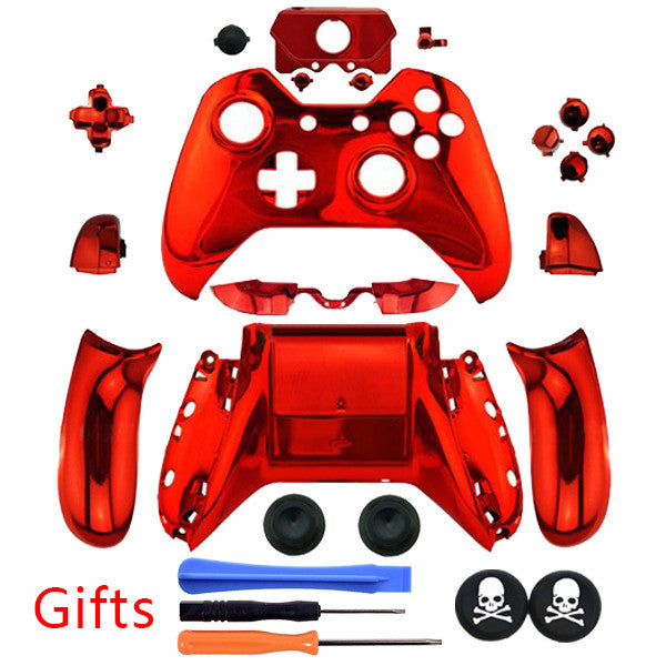 Hot RED New version Chrome Gamepad Shell Housing Case Cover With 3.5 mm headsets jack Version for XBOX ONE Wireless Controller