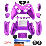 Purple ABS Full Plating Housing Shell Case+Button Kits Without 3.5 mm headsets jack Version for XBOX ONE Wireless Controller