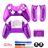 Purple ABS Full Plating Housing Shell Case+Button Kits Without 3.5 mm headsets jack Version for XBOX ONE Wireless Controller