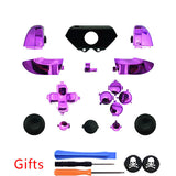 Purple ABS Full Plating Housing Shell Case+Button Kits Without 3.5 mm headsets jack Version for XBOX ONE Wireless Controller