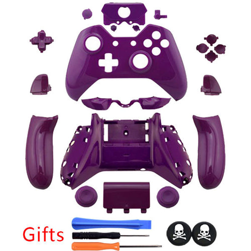 Purple ABS Custom polishing Replacement Full Housing Shell Cover for XBOX ONE Wireless Controller --3.5 mm headset jack Version