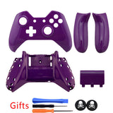 Purple ABS Custom polishing Replacement Full Housing Shell Cover for XBOX ONE Wireless Controller --3.5 mm headset jack Version