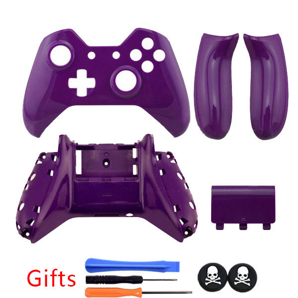 Purple ABS Custom polishing Replacement Full Housing Shell Cover for XBOX ONE Wireless Controller --3.5 mm headset jack Version