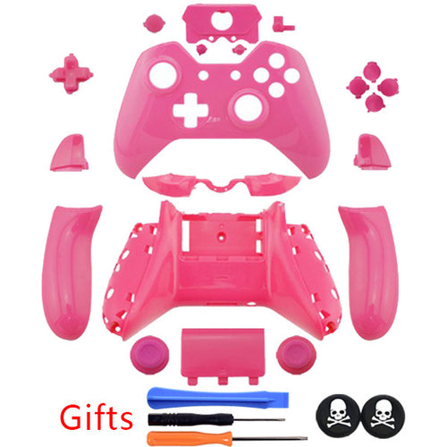 Customized Pink Plastic Polishing Full Housing Shell Cover With 3.5 mm Headsets Jack Version for XBOX ONE Wireless Controller