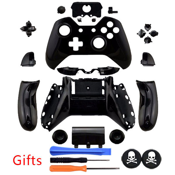 Black ABS Glossy polishing Gamepad Full Housing Shell Case With 3.5 mm headsets jack Version for XBOX ONE Wireless Controller