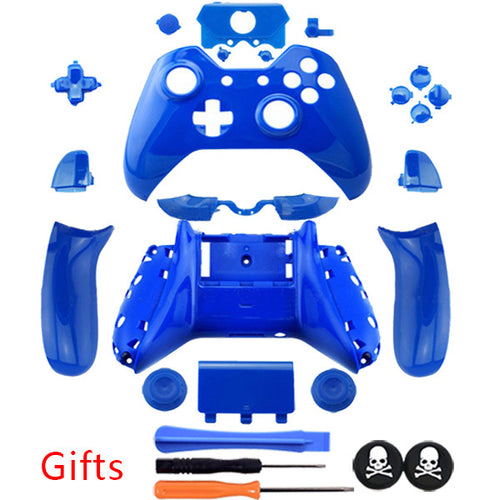 Dark Blue ABS Glossy polishing Full Gamepad Housing Shell Case With 3.5 mm headset jack Version for XBOX ONE Wireless Controller