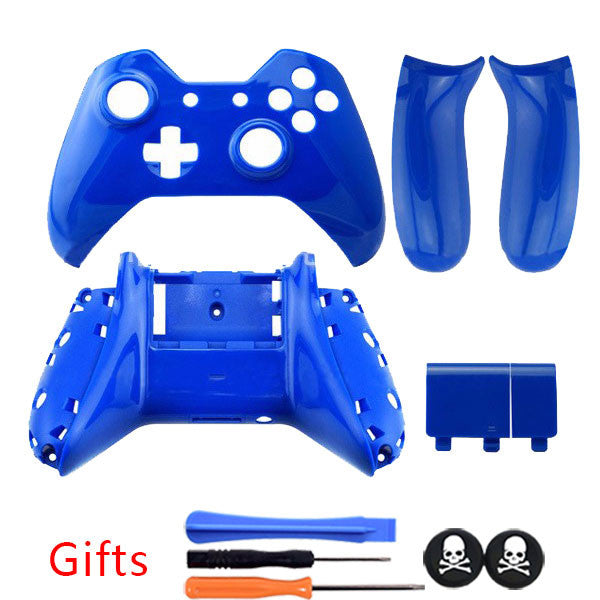 Dark Blue ABS Glossy polishing Full Gamepad Housing Shell Case With 3.5 mm headset jack Version for XBOX ONE Wireless Controller