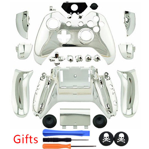 Silvery Old version Plating Chrome Shell Case Cover+Accessories +GIFTS Without 3.5 mm headset jack for XBOX ONE Controller