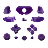 Purple smooth Controller Shell Case Full Top Bottom Shell Button kit Without 3.5 mm headsets jack +GIFTS for XBOX ONE Controller