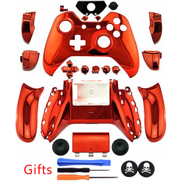 RED Old Version Chrome Customized Full Housing Cover Shell Without 3.5 mm headsets jack + GIFTS for XBOX ONE Wireless Controller