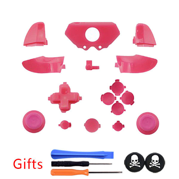 Old version Pink Smooth Polishing Controller Case Full Housing Cover Shell Button kit +Big GIFT for XBOX ONE Controller