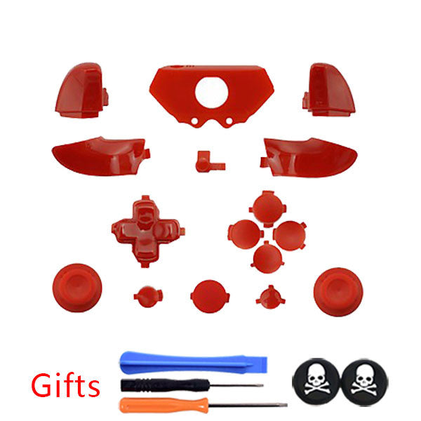 Red Smooth Polishing Full Housing Shell Upper Bottom Shell Button kit Without 3.5 mm headsets jack+gifts for XBOX ONE Controller