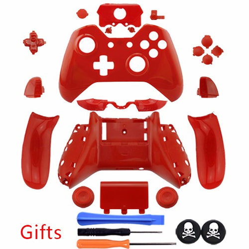 RED ABS polishing Full Gamepad Housing Shell Case Cover With 3.5 mm headset jack Version + GIFT for XBOX ONE Wireless Controller