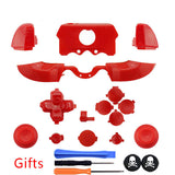 RED ABS polishing Full Gamepad Housing Shell Case Cover With 3.5 mm headset jack Version + GIFT for XBOX ONE Wireless Controller