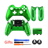 Green Plating Old Version Full Housing Shell Cover+Button Kits Without 3.5mm headsets jack+GIFT for XBOX ONE Wireless Controller