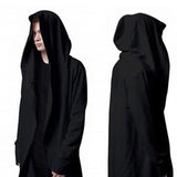 Men Sweatshirts Streetswear Long Sleeve Black Cloak Outwear Hoodies Loose Pullover Hoody