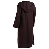 Men Halloween Star Wars Jedi Cloak Cos Play Adult Hooded Robe Cloak Cape Halloween Costume Black Brown